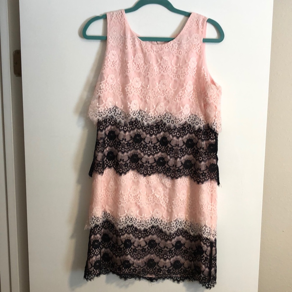 Pink and black Jessica Simpson knee length dress